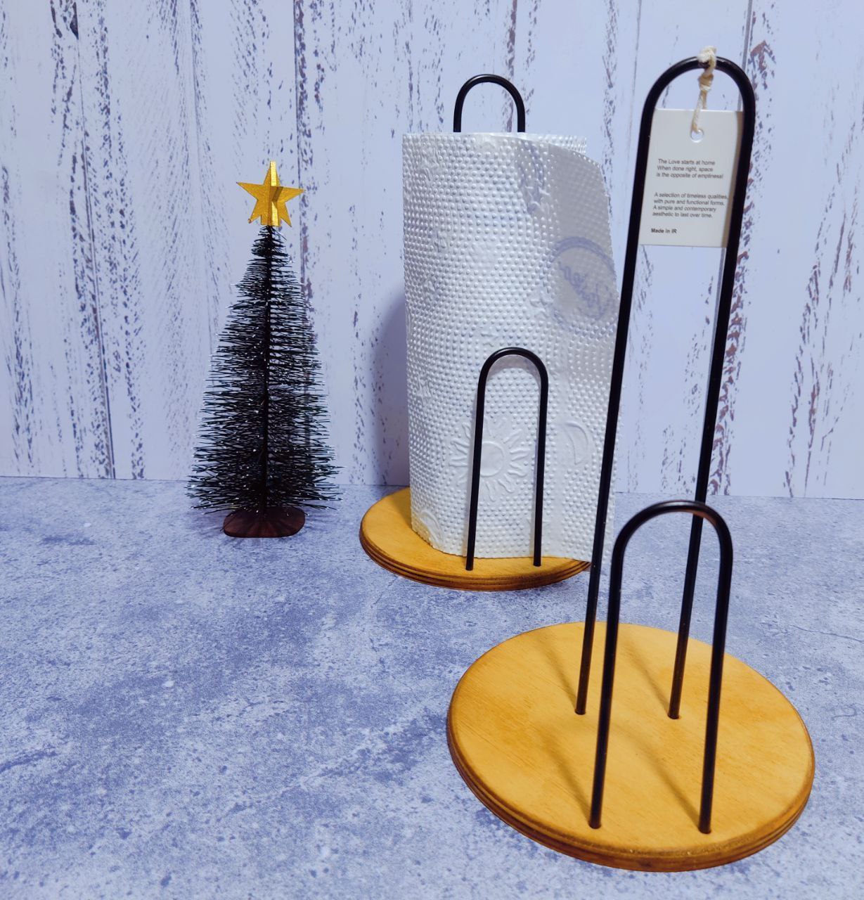 جا دستمالی چوبی